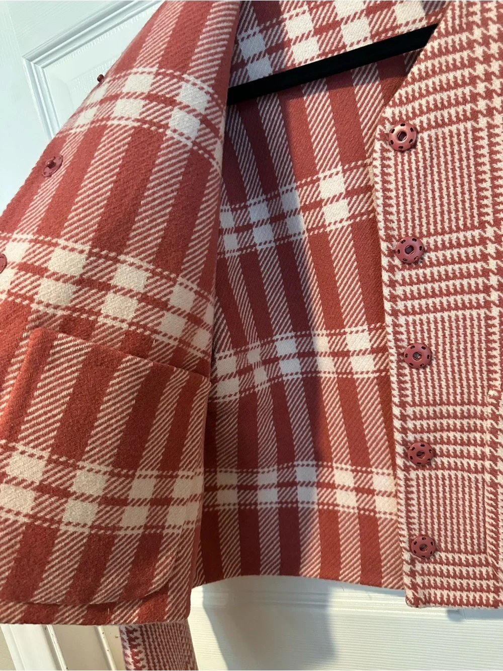 NWT Splendid COLLECTION Rose Plaid Cropped Blazer